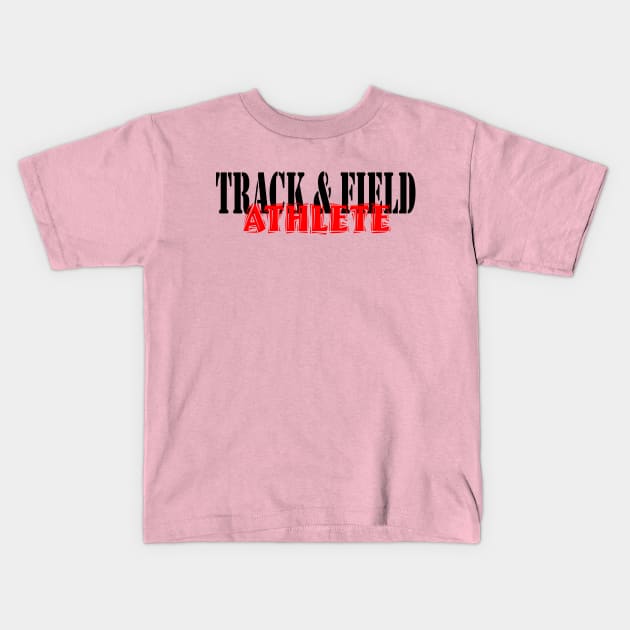 Track & Field Athlete Kids T-Shirt by Woodys Designs